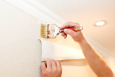 Pose de papier peint à l'Honor-de-Cos — revêtements muraux et toiles de verre
